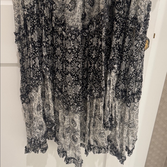 Zimmermann Divinity Long Ruffle Silk Dress In Spliced - Picture 7 of 12